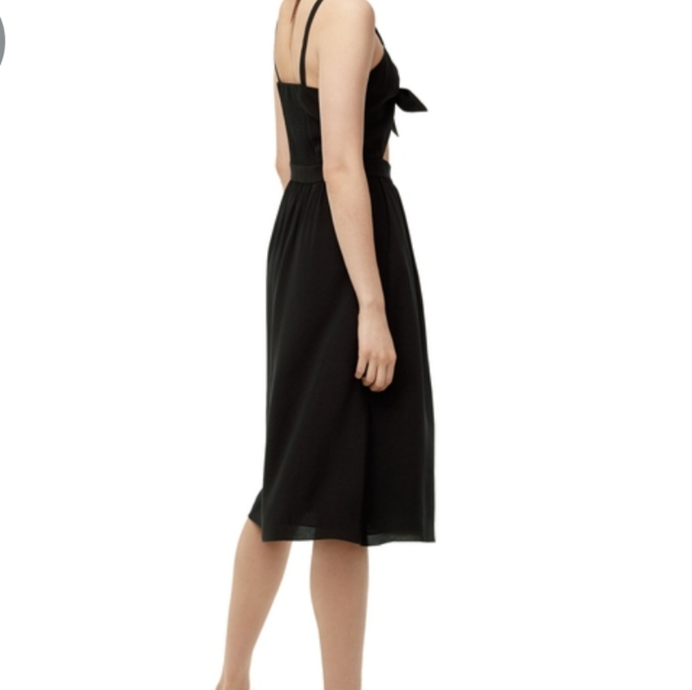 Aritzia Wilfred Adelia Tie Front Cutout Midi Summer Dress Mauve Pink Size 2 - Picture 9 of 13